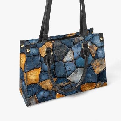 Stone Mosaic Long Strap Bag with strap