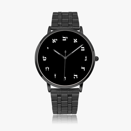 Torah Hebrew Quartz watch black