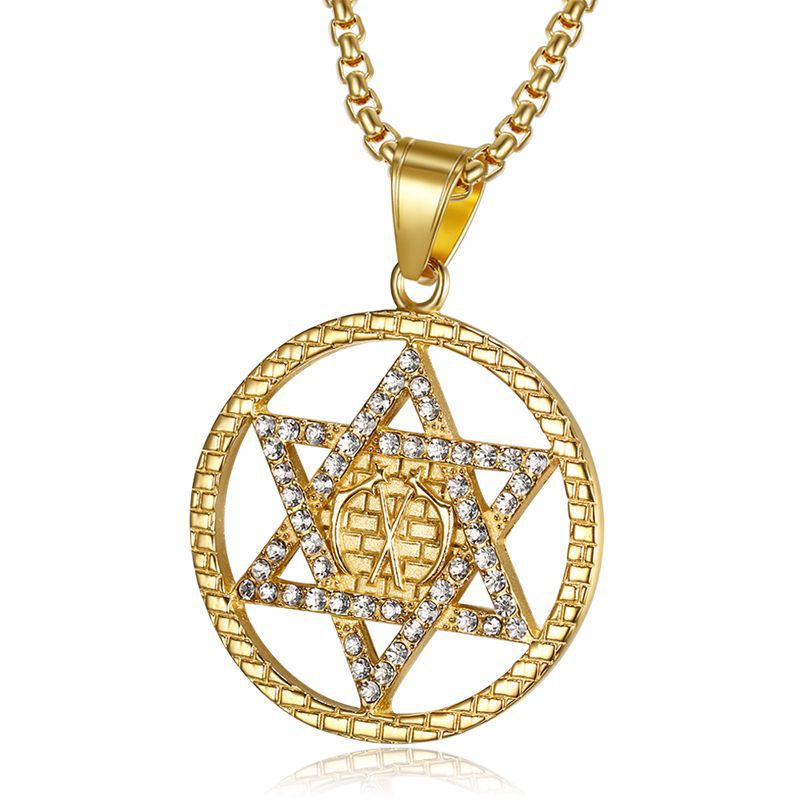 Diamond Star of David Pendant Necklace
