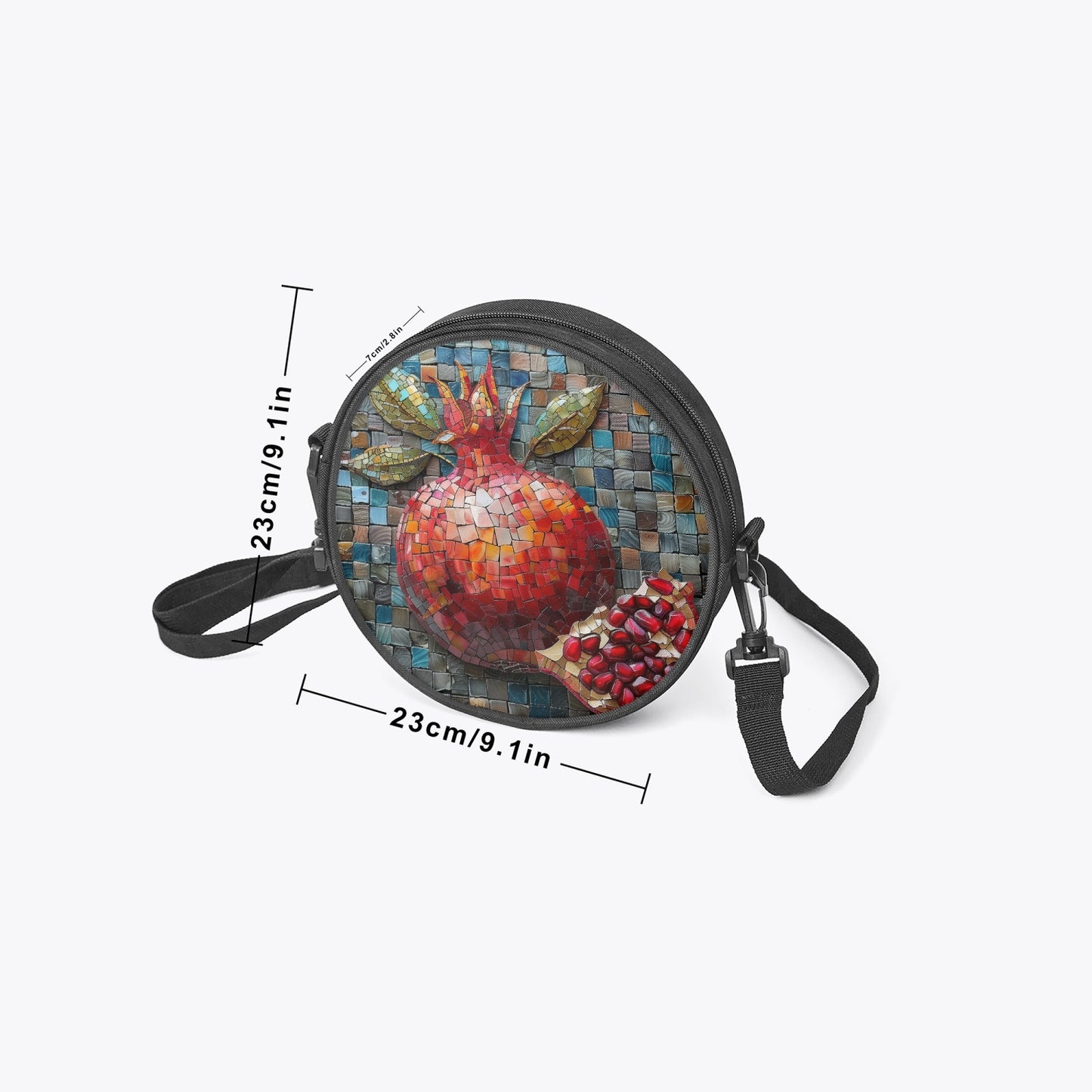 Round Rimon Satchel Bag - Pomegranate 5