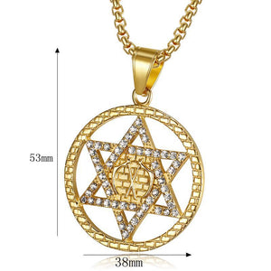 Diamond Star of David Pendant Necklace