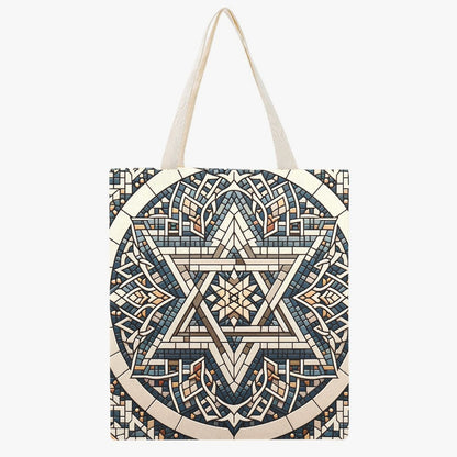 Mosaic Star of David Canvas Tote Bag 1