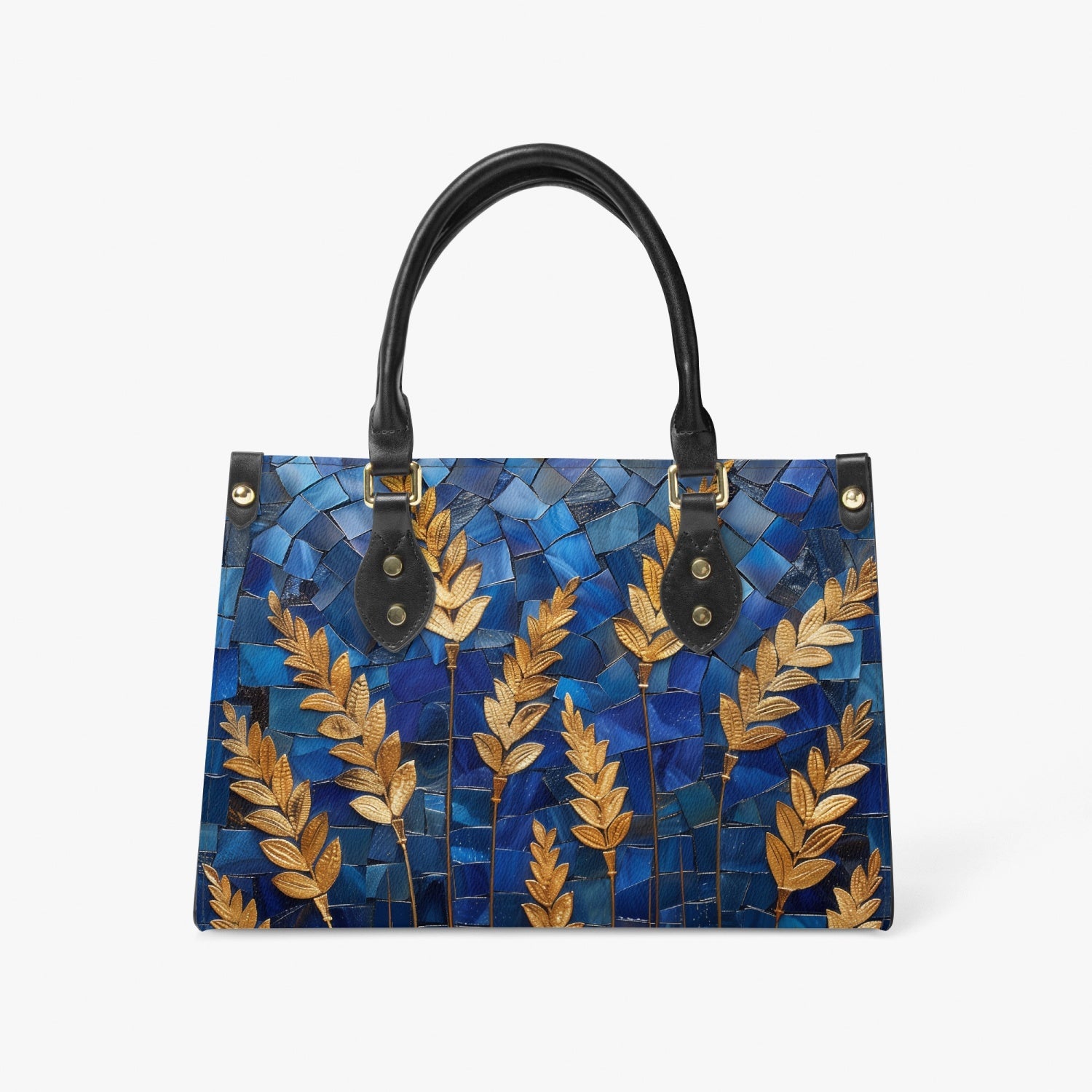 Wheat Mosaic Long Strap Bag front