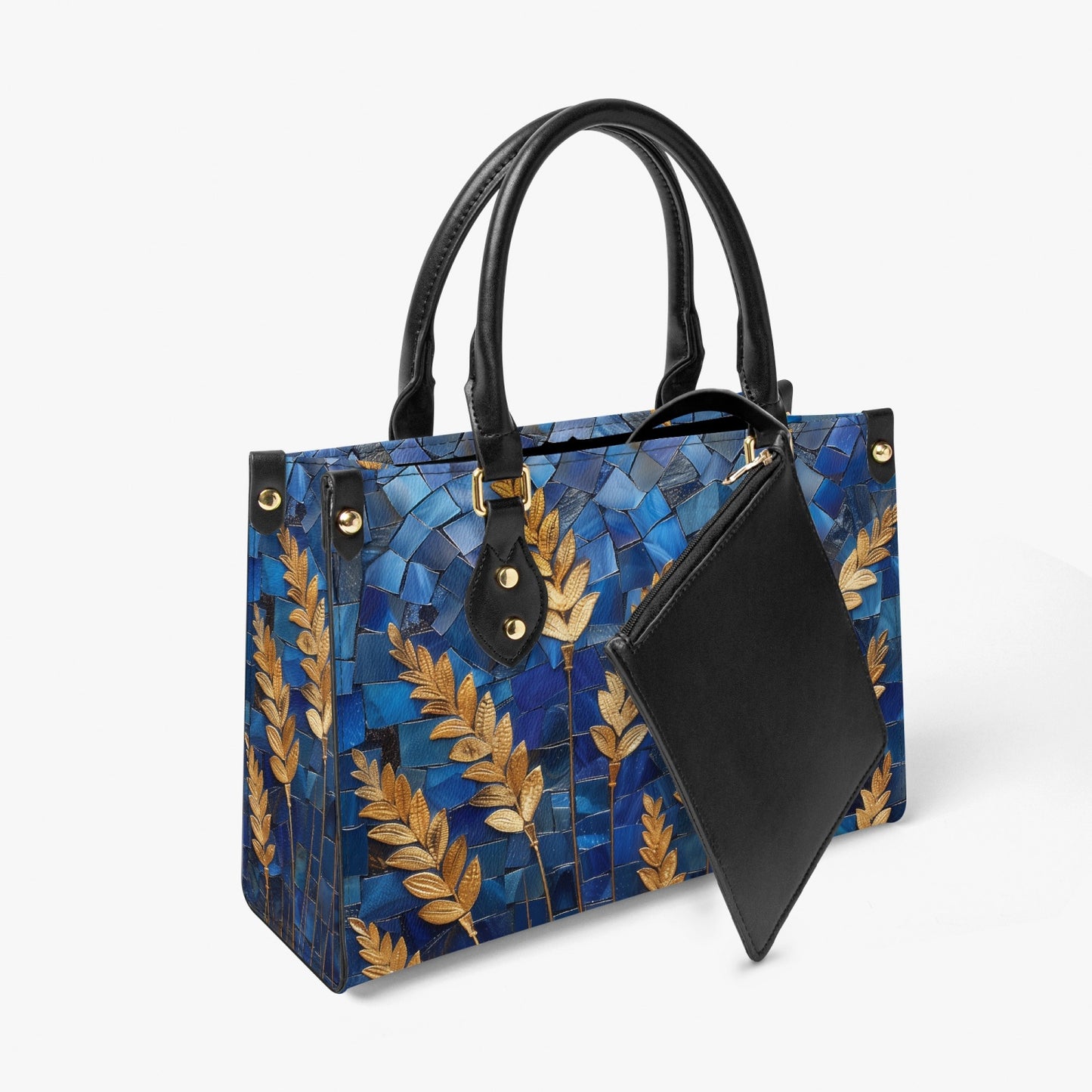 Wheat Mosaic Long Strap Bag with inner bag