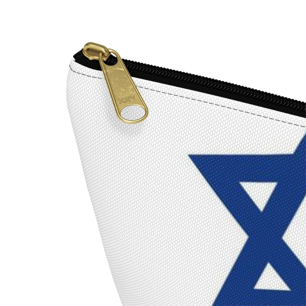 Flag of Israel Accessory Pouch w T-bottom