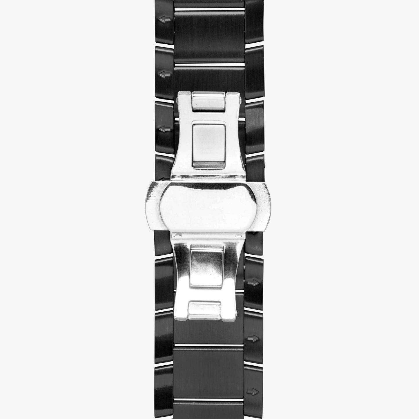 Hebrew Steel Strap Automatic Watch black strap