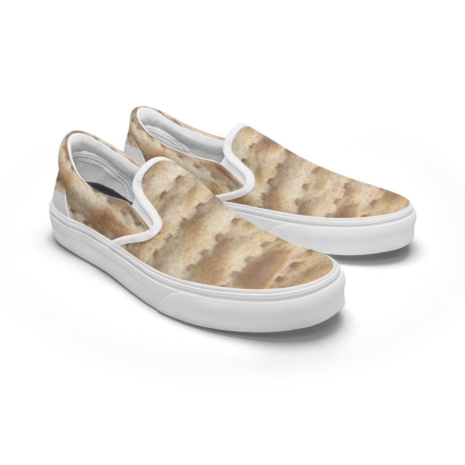 White Passover Matzah Slip-On Shoes 1