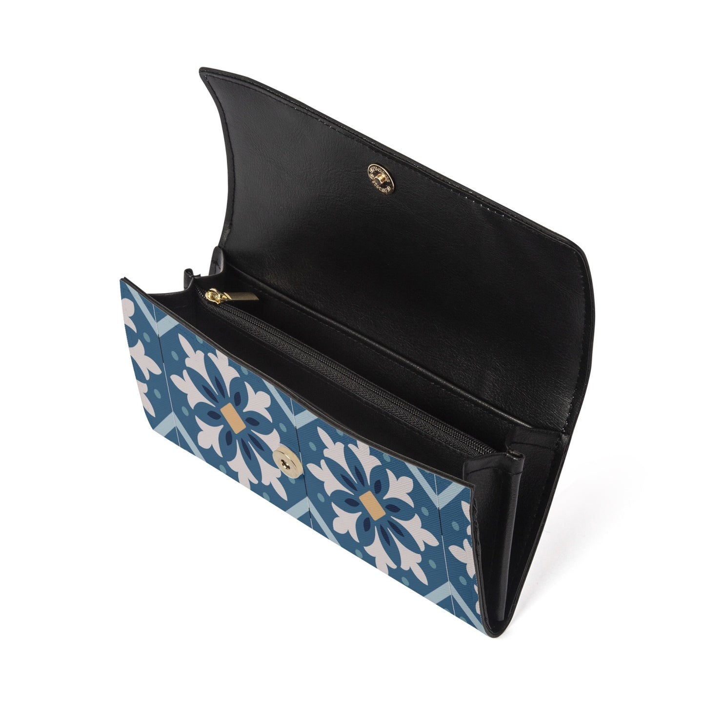 Mosaic Design Clutch Handbag open angled