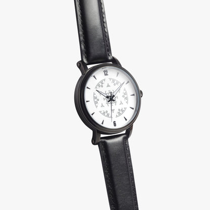 Mandala Star of David 46mm Watch black strap angled