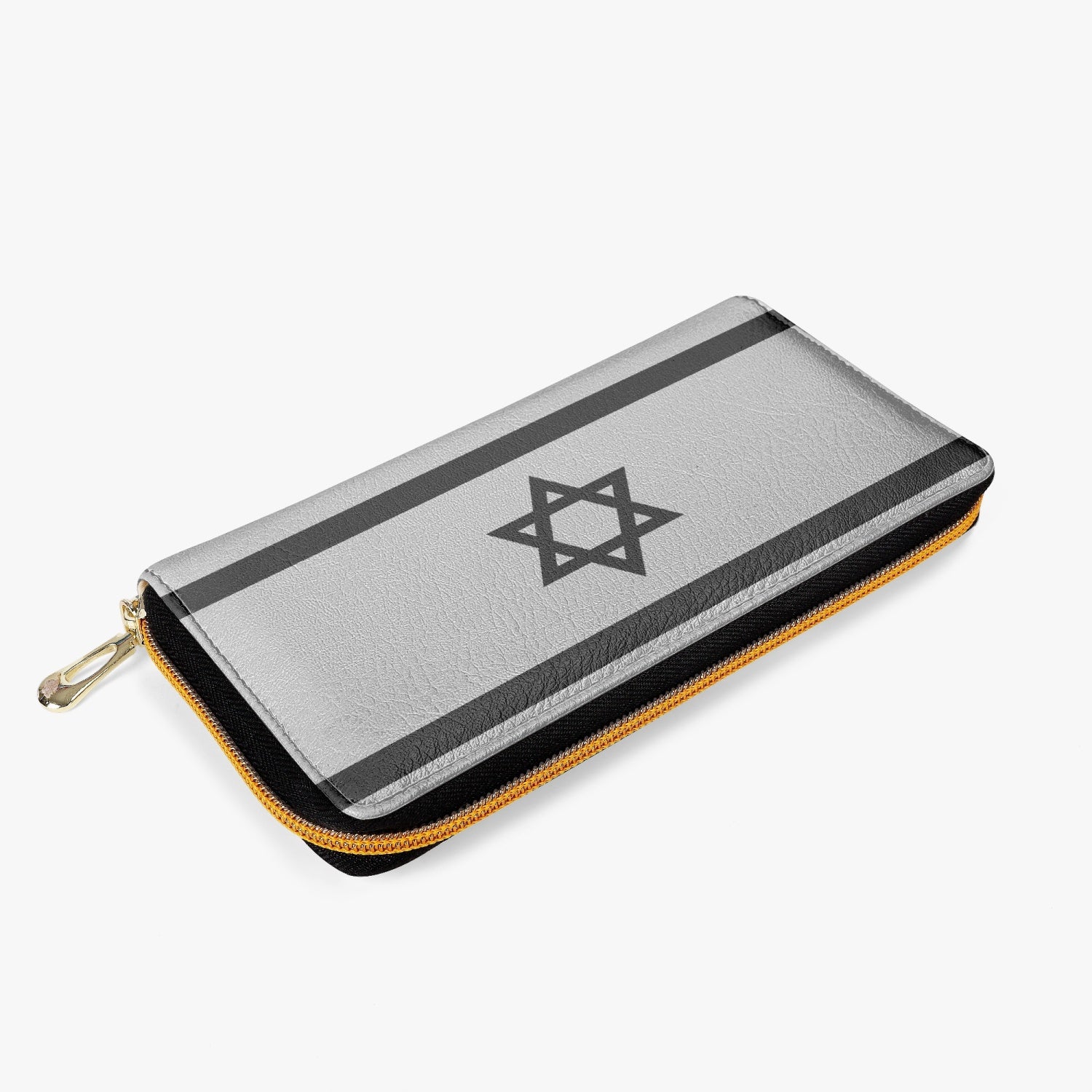 Flag of Israel Black Zipper Purse side