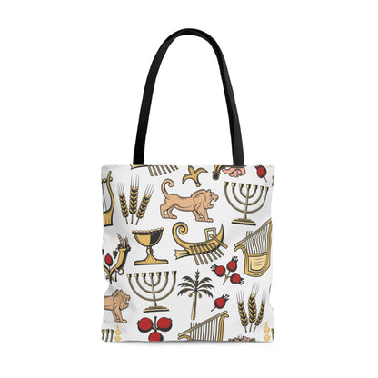 Ancient Israel Symbols Tote Bag