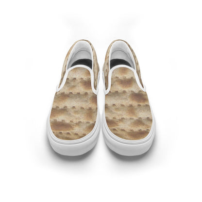 White Passover Matzah Slip-On Shoes 4