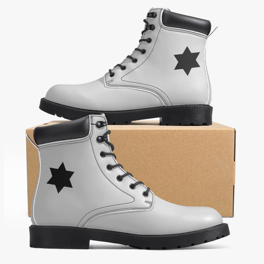 Black Star of David Leather Boots