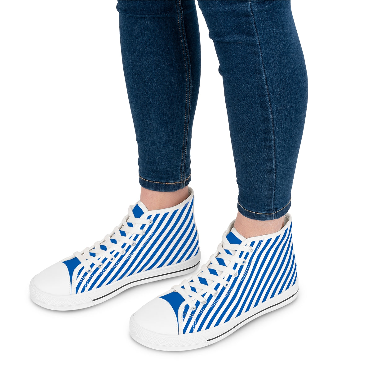 Women's Striped High Top Sneakers