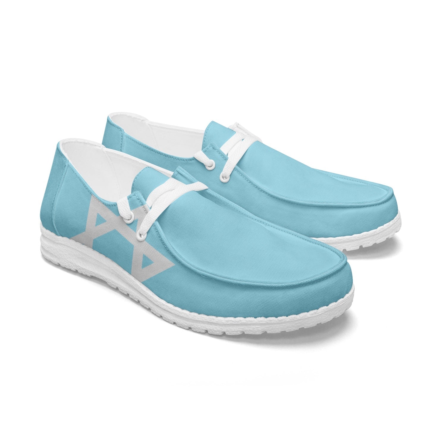Star of David Canvas Lace-up Loafers 4