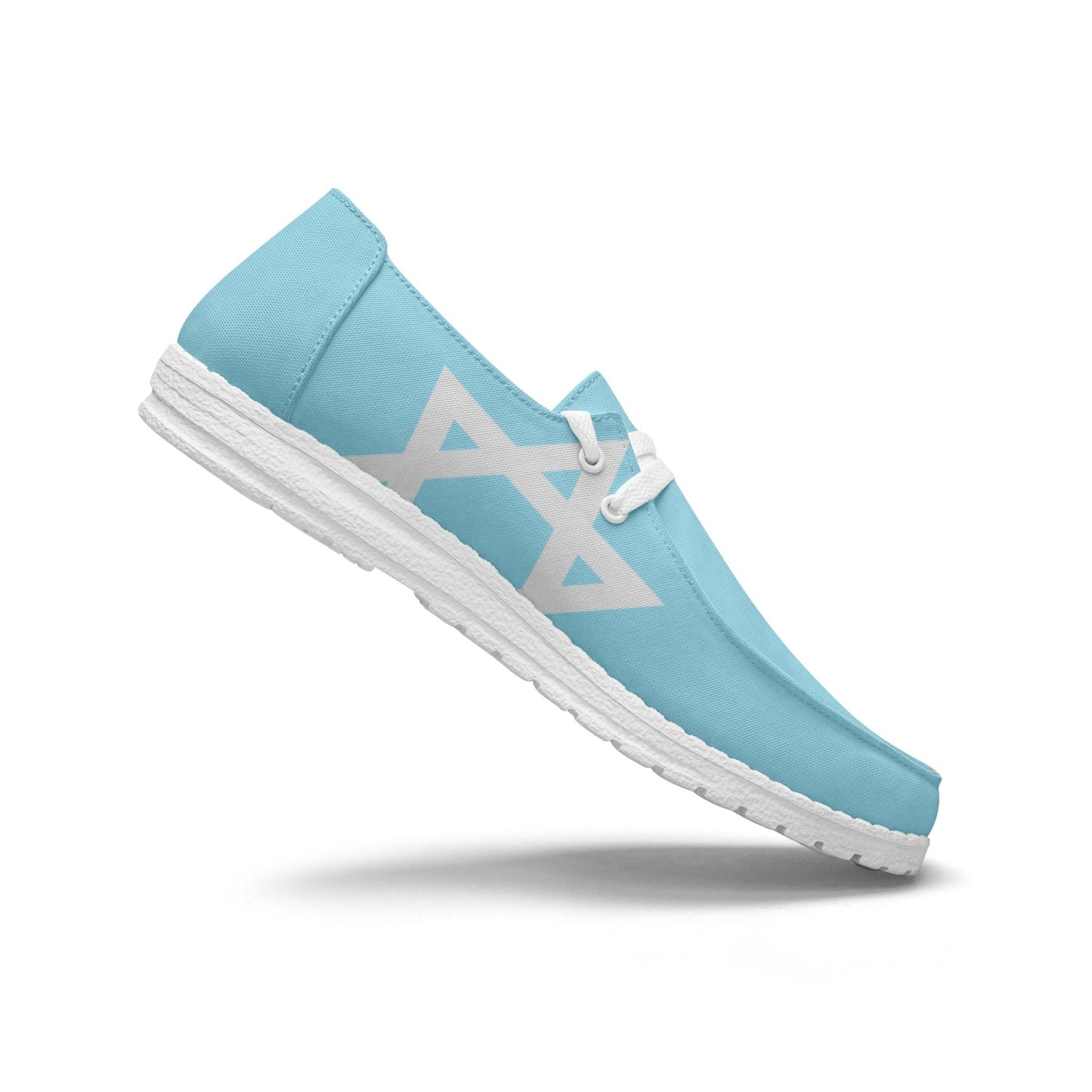 Star of David Canvas Lace-up Loafers